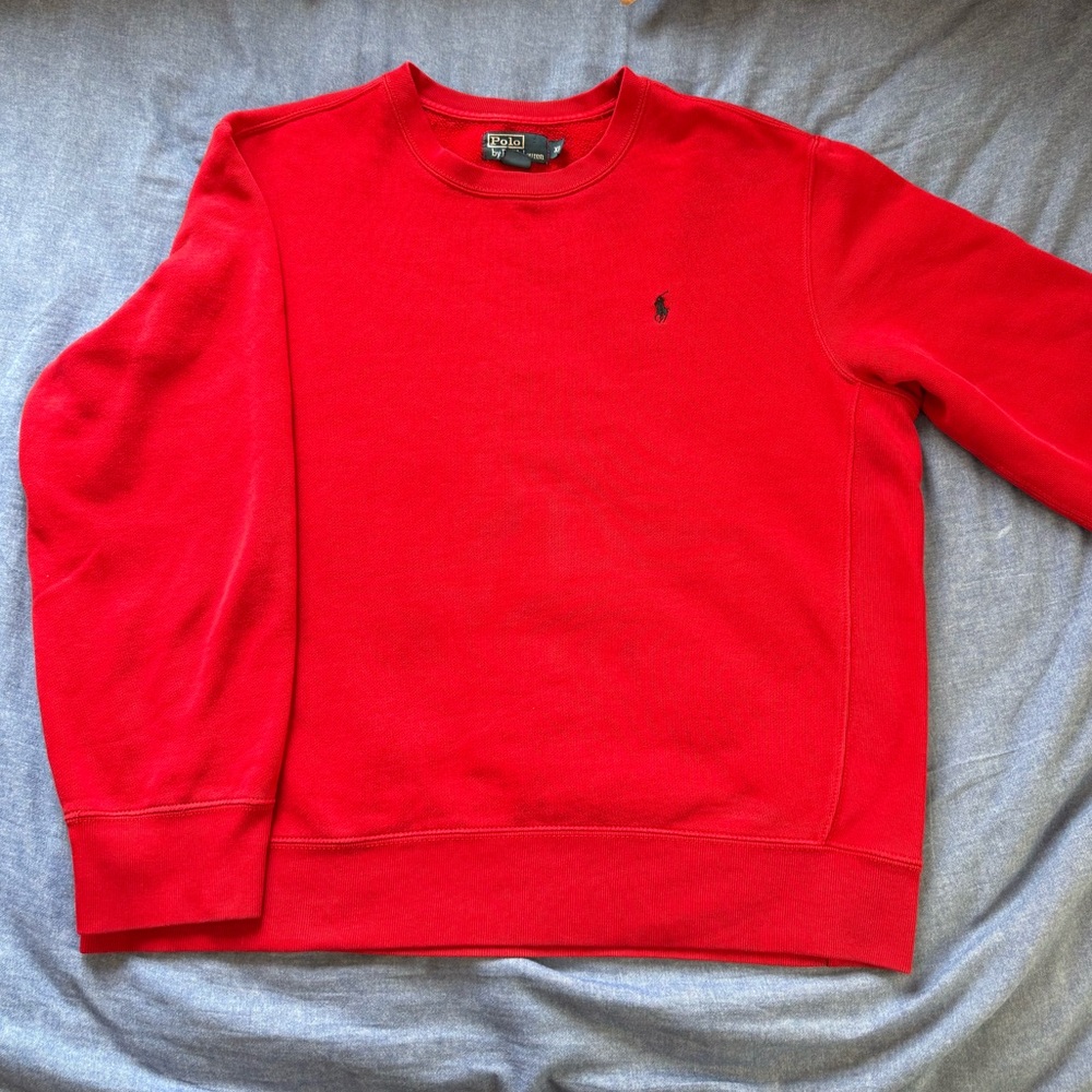 Polo by Ralph Lauren Men's Vibrant Red Crewneck Sweater